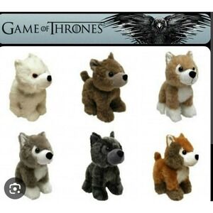 Game‎ of Thrones GOT Direwolf Cub Plush Set 5 HBO Collectible Stark Wolves